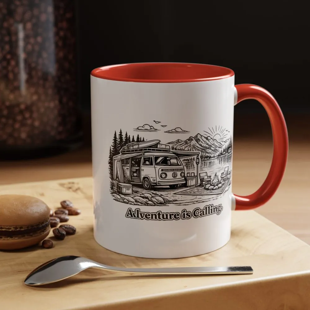 8279513491906100592_2048.jpeg Accent Coffee Mug (11, 15oz) — "Adventure Is Calling" Design Minimal-Line
