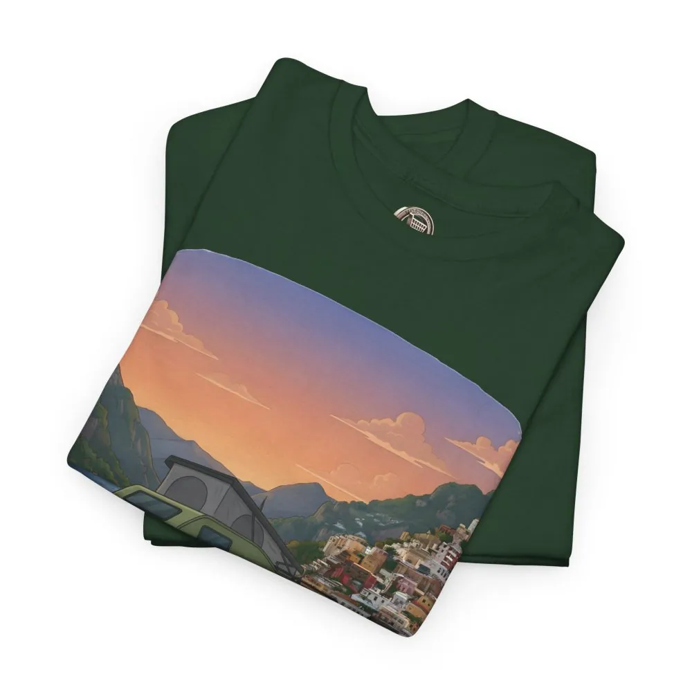 8287950896328981372_2048.jpeg Unisex Heavy Cotton Tee — "Mountain Air And Alpine Adventure" Design Sitcom-Line