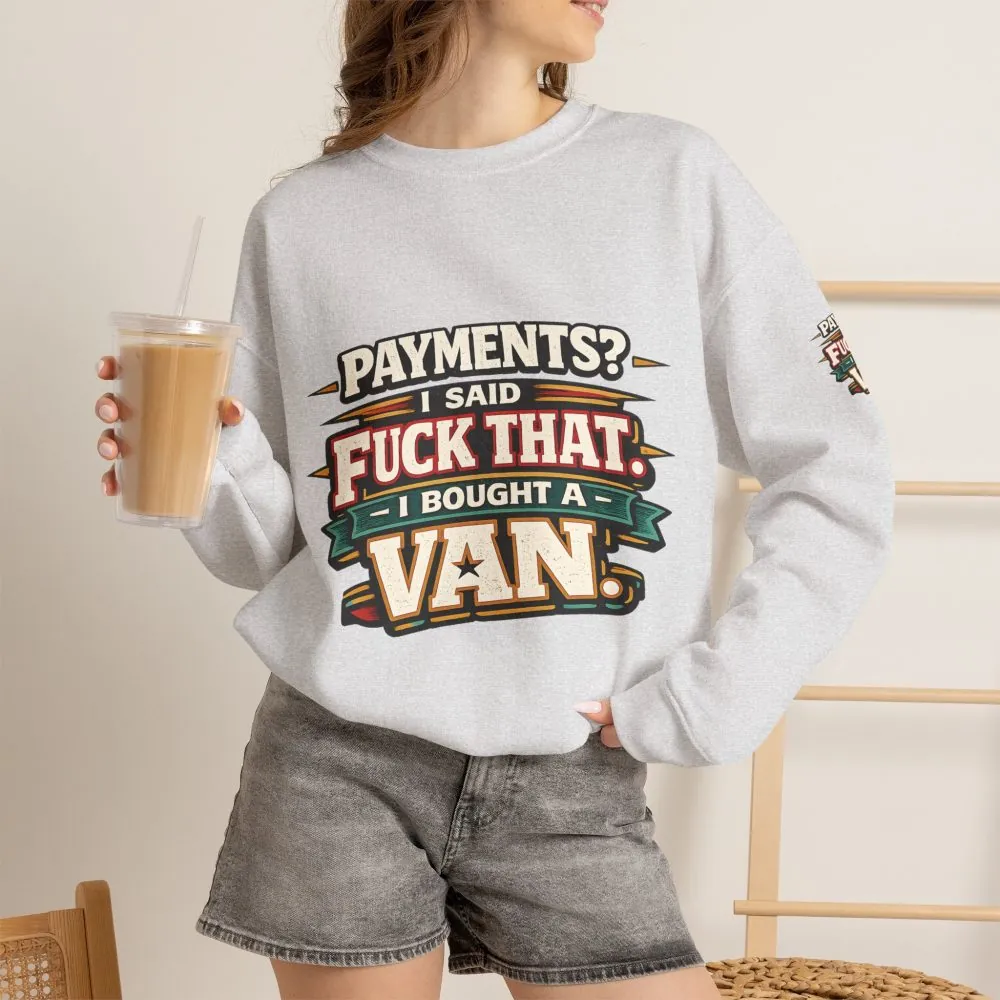 8305401385775827862_2048.jpeg Unisex Heavy Blend™ Crewneck Sweatshirt — "Payments?I Said" Design F**K-Line