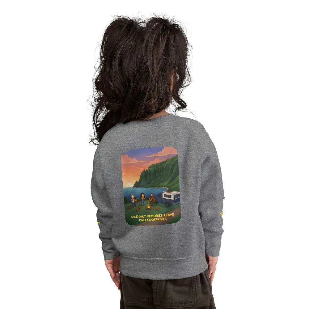 Toddler Sweatshirt - "Take Only Memories-Leave Only Footprints" (Design Sitcom-Line)