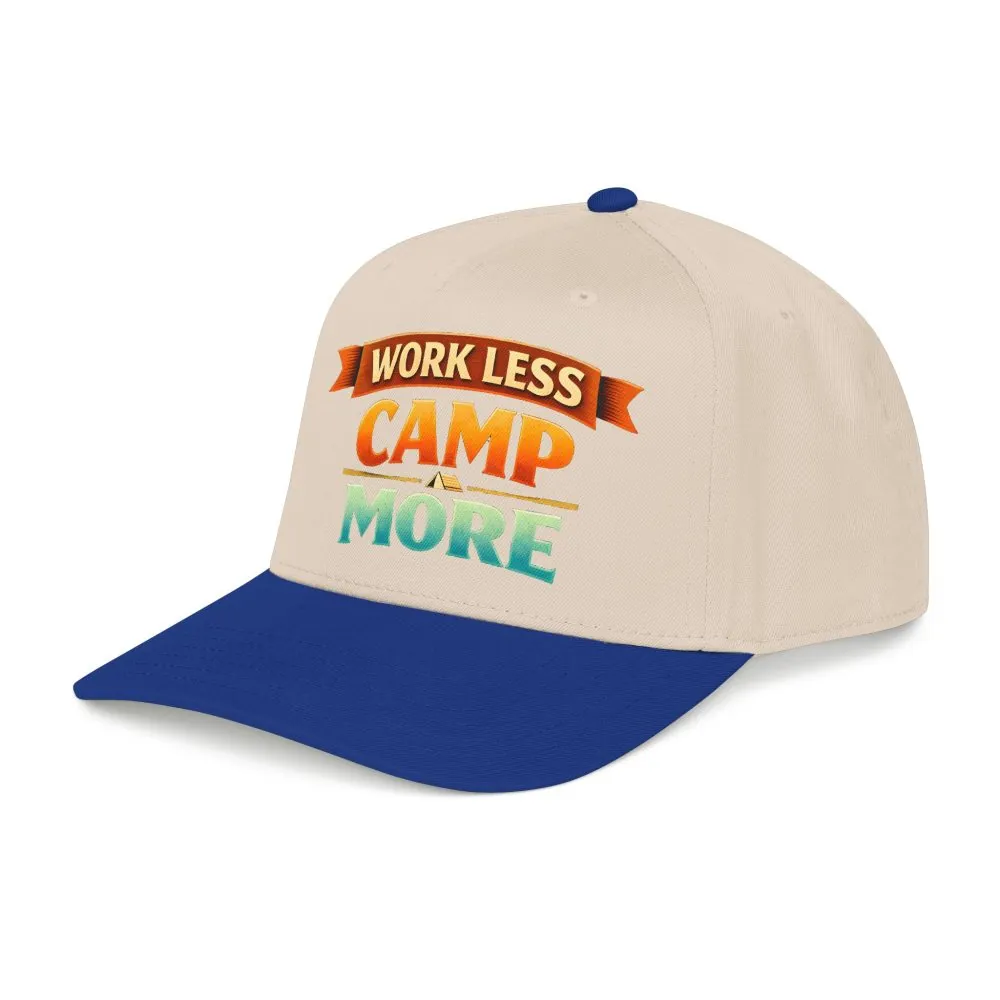 8317622276337317123_2048.jpeg Baseball Cap - "Work Less-Camp More" Design Scenic-Line