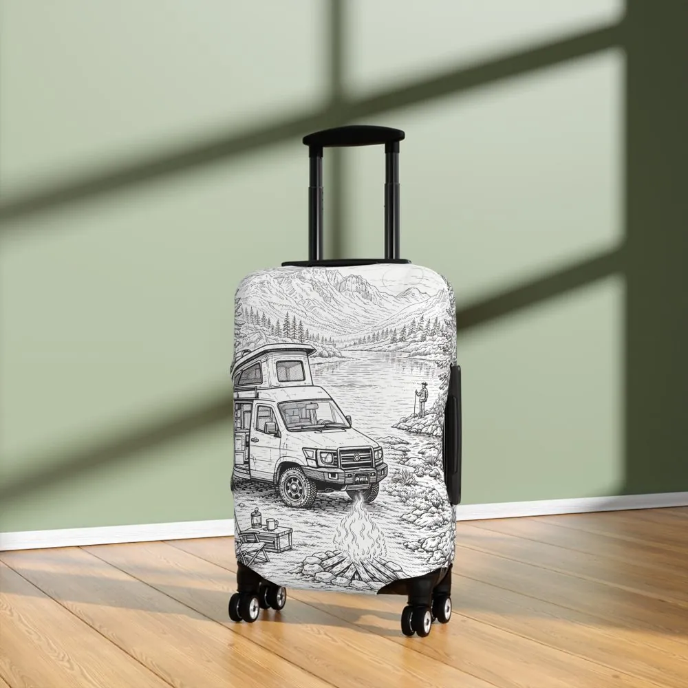 8318750048146969302_2048.jpeg Luggage Cover — Adventure Camper Sketch Travel Suitcase