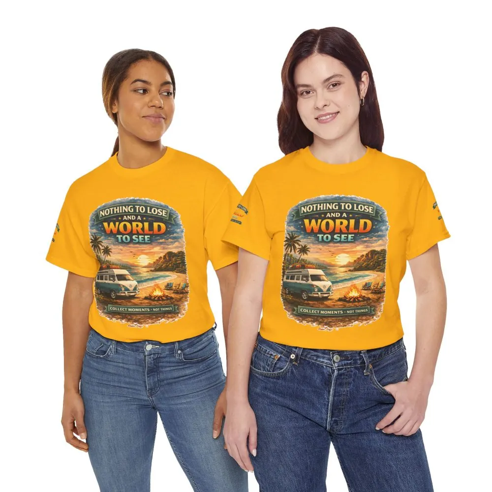 Unisex Heavy Cotton Tee — "Nothing To Lose " Design Scenic-Line