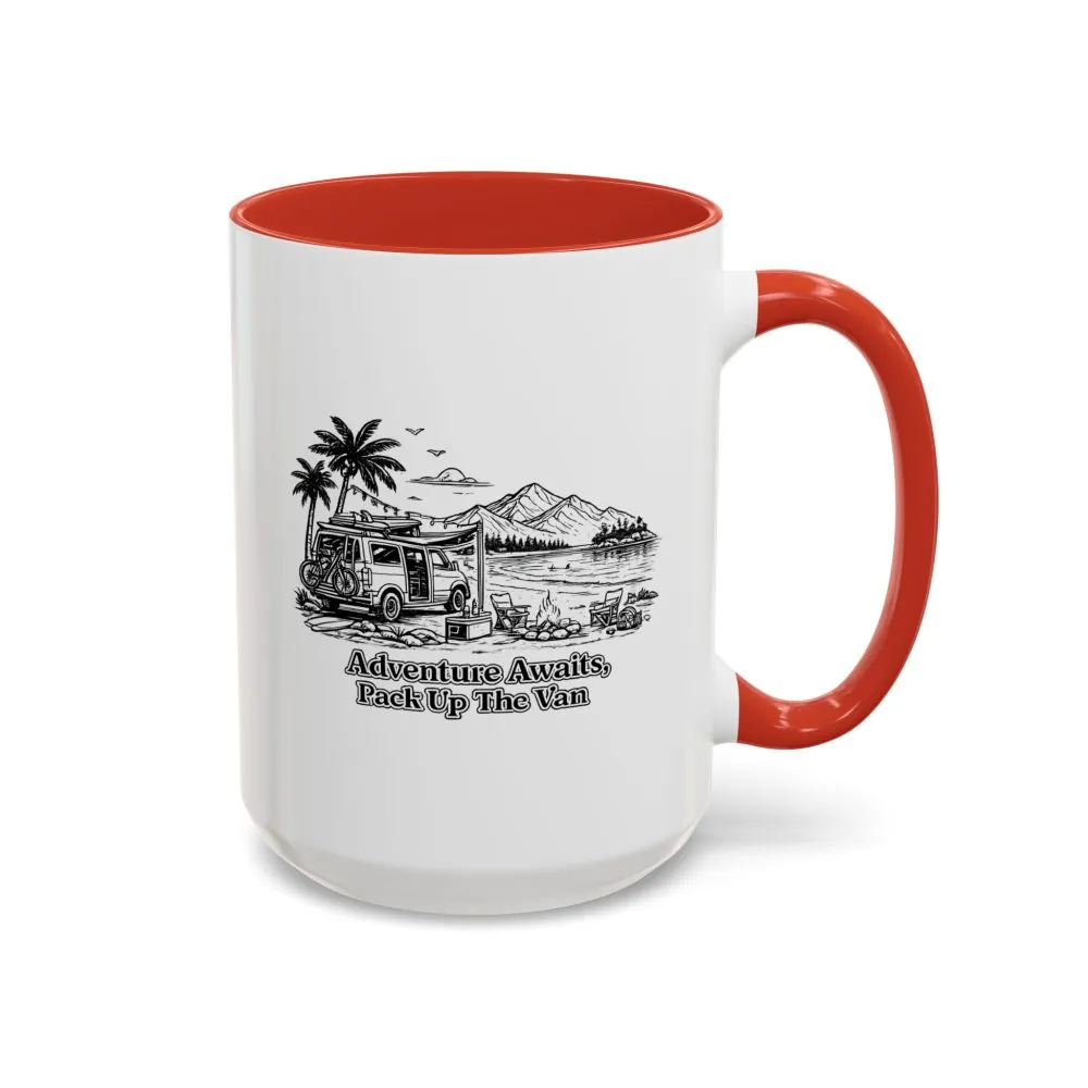 8366728437813259410_2048.jpeg Accent Coffee Mug (11, 15oz) — "Adventure Awaits,Pack Up The Van" Design Minimal-Line