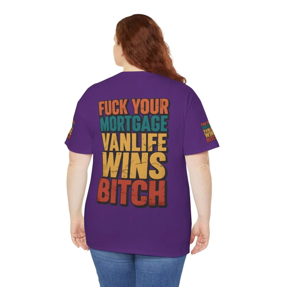 Unisex Heavy Cotton Tee — "Fuck Your Mortgage" Design F**K-Line