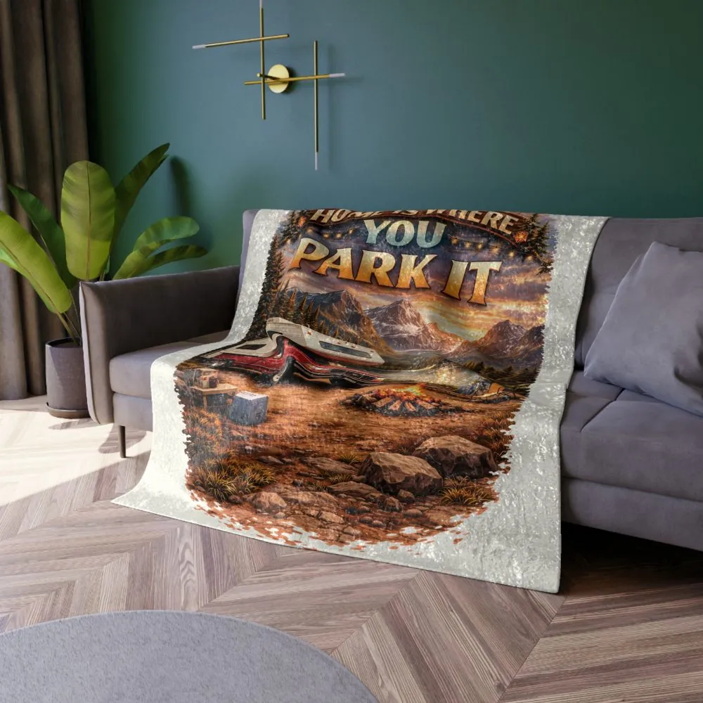 8398298656197009885_2048.jpeg Crushed Velvet Blanket —"Home Is Where You Park It" Design Scenic-Line (Campervan)