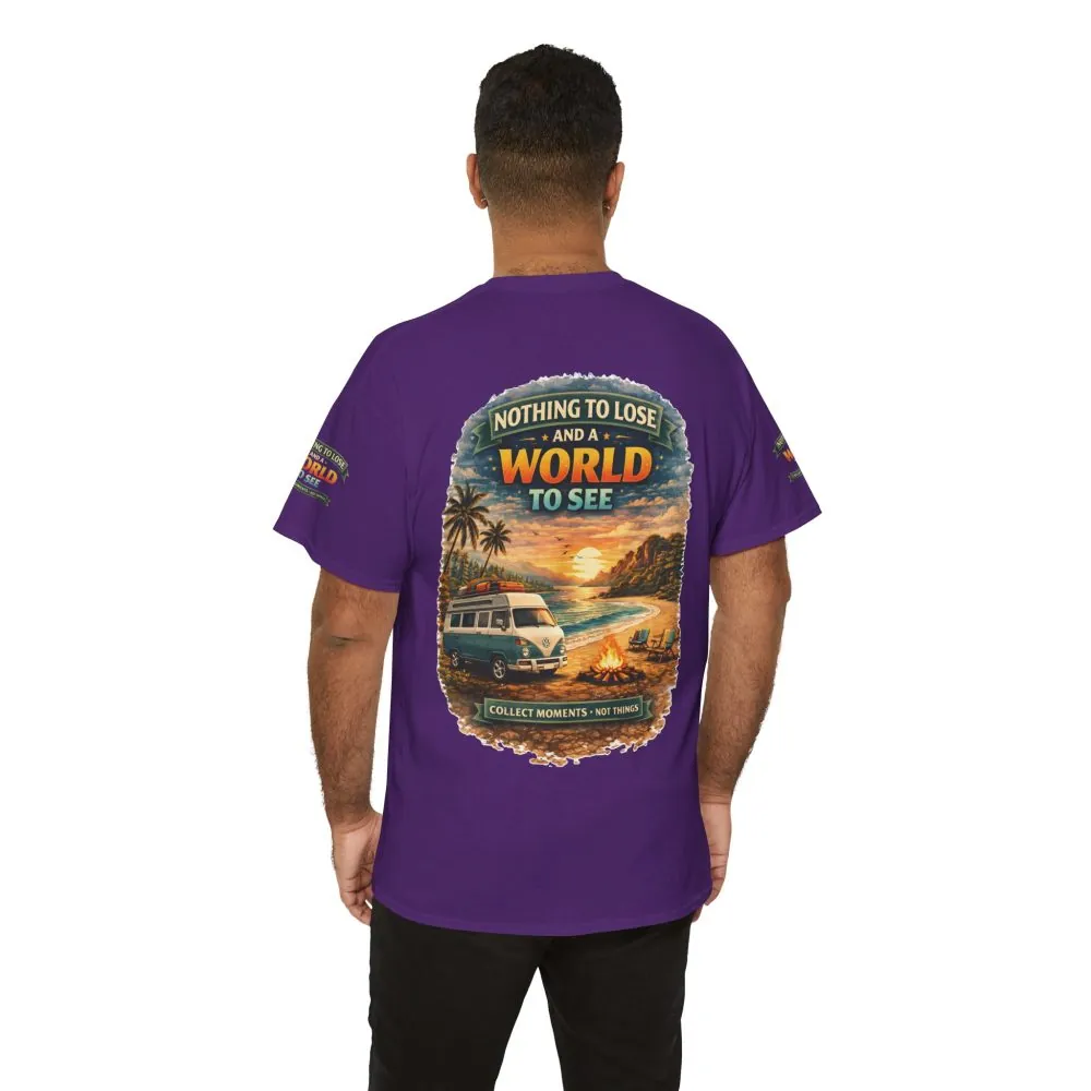 Unisex Heavy Cotton Tee — "Nothing To Lose " Design Scenic-Line