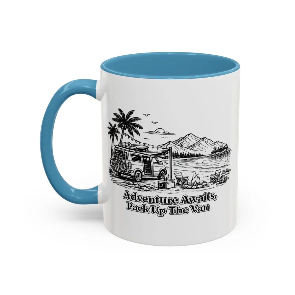 8413529832054095947_2048.jpeg Accent Coffee Mug (11, 15oz) — "Adventure Awaits,Pack Up The Van" Design Minimal-Line