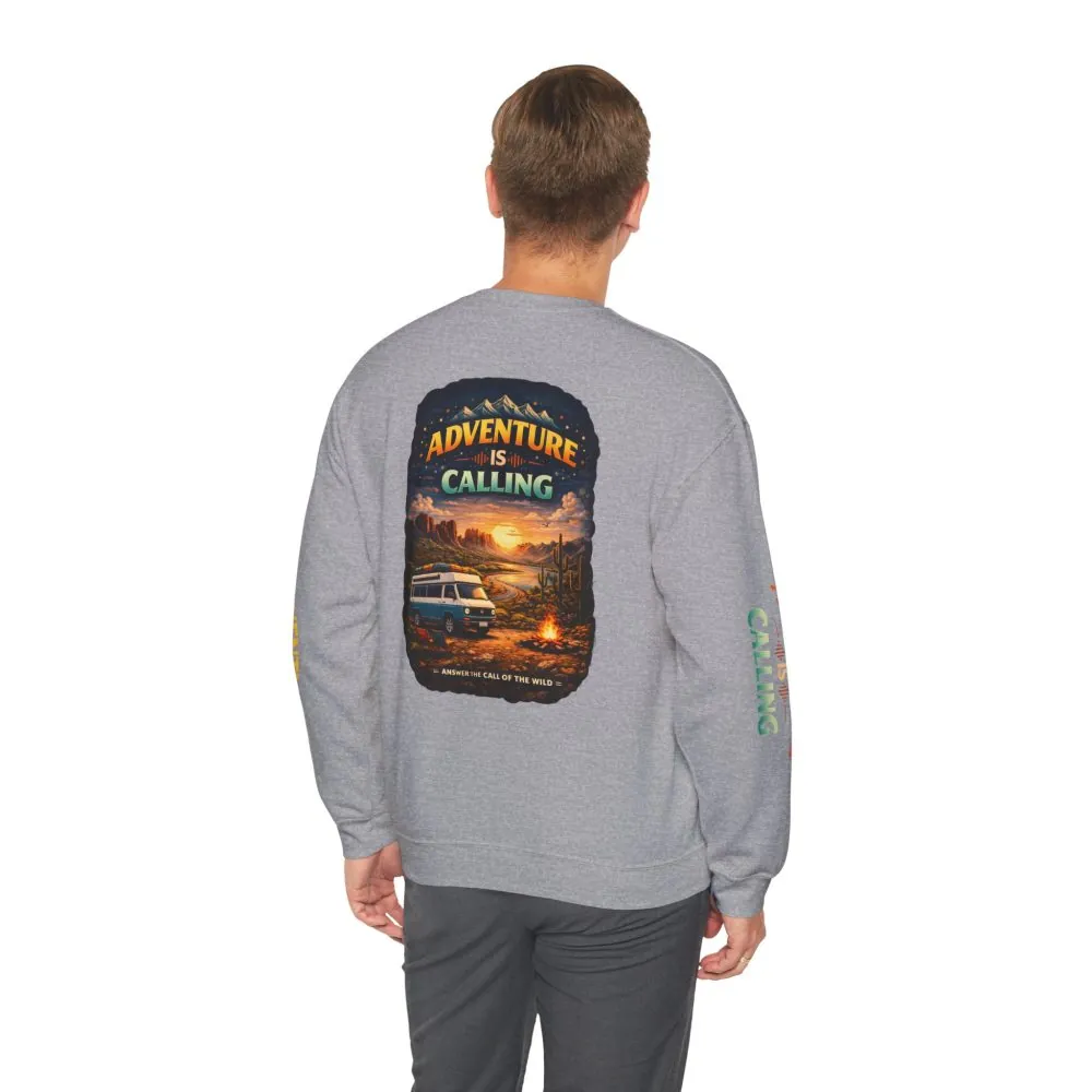 8427708295651028455_2048.jpeg Unisex Heavy Blend™ Crewneck Sweatshirt — "Adventure Is Calling" Design Scenic-Line