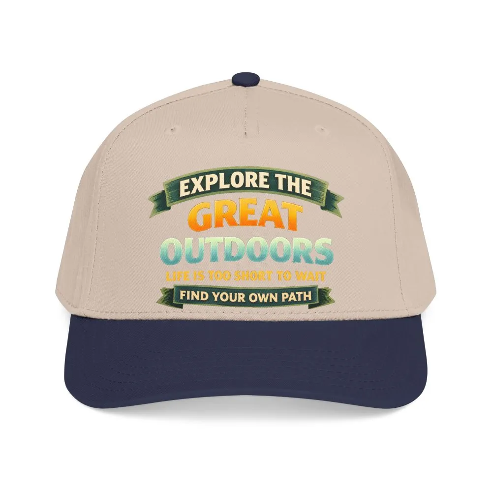 Baseball Cap - "Explore The Great Outdoors" Design Scenic-Line