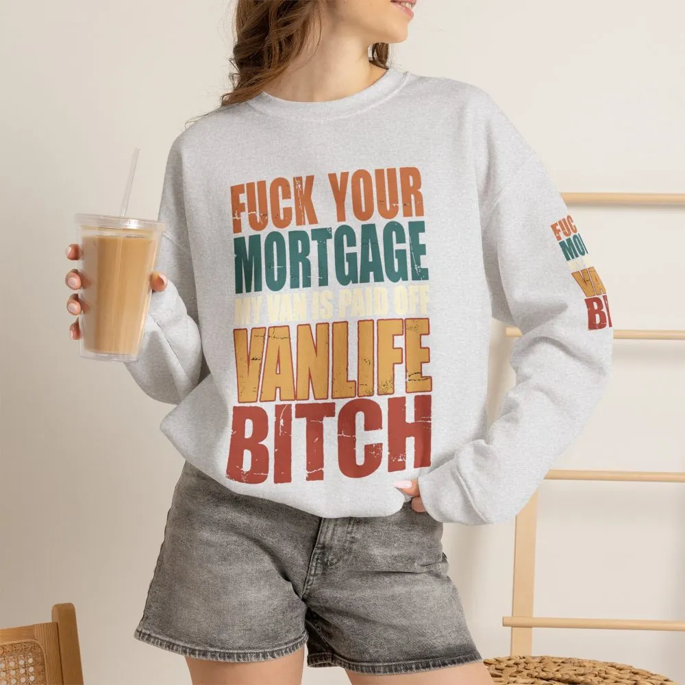 8475090978620307186_2048.jpeg Unisex Heavy Blend™ Crewneck Sweatshirt — "Fuck Your Mortgage" Design F**K-Line
