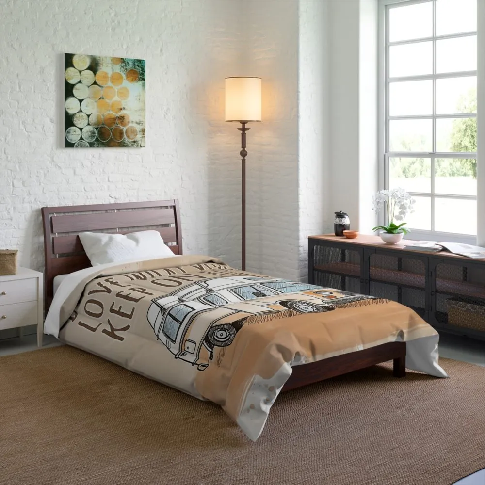 8475204816764680154_2048.jpeg Comforter - 'Do What You Love, Keep On Rolling' Vintage Camper Comforter