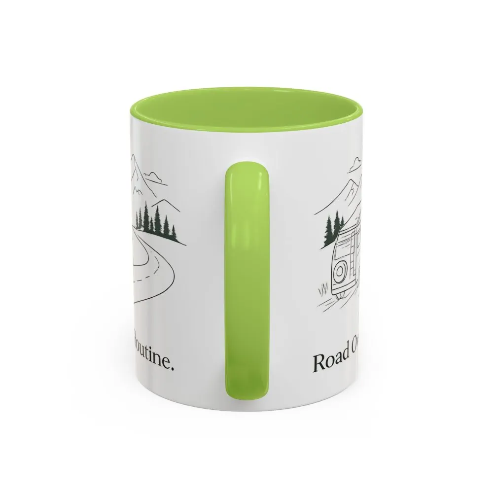 8479246485652351225_2048.jpeg Accent Coffee Mug (11, 15oz) — "Road Over Routine" Design Minimal-Line