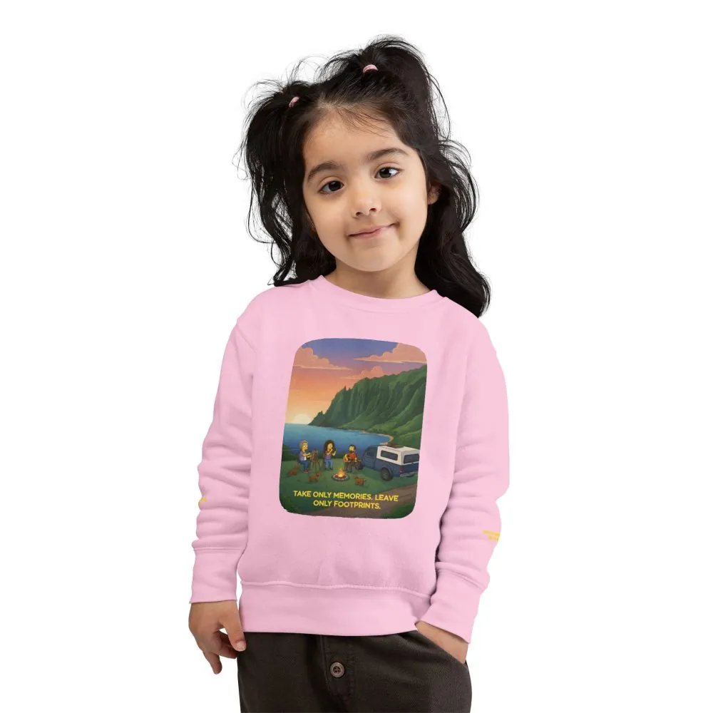 Toddler Sweatshirt - "Take Only Memories-Leave Only Footprints" (Design Sitcom-Line)
