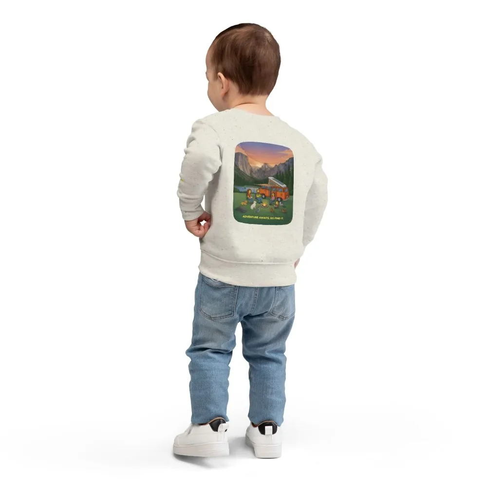 Toddler Sweatshirt - "Adventure Awaits-Go Find It" (Design Sitcom-Line)