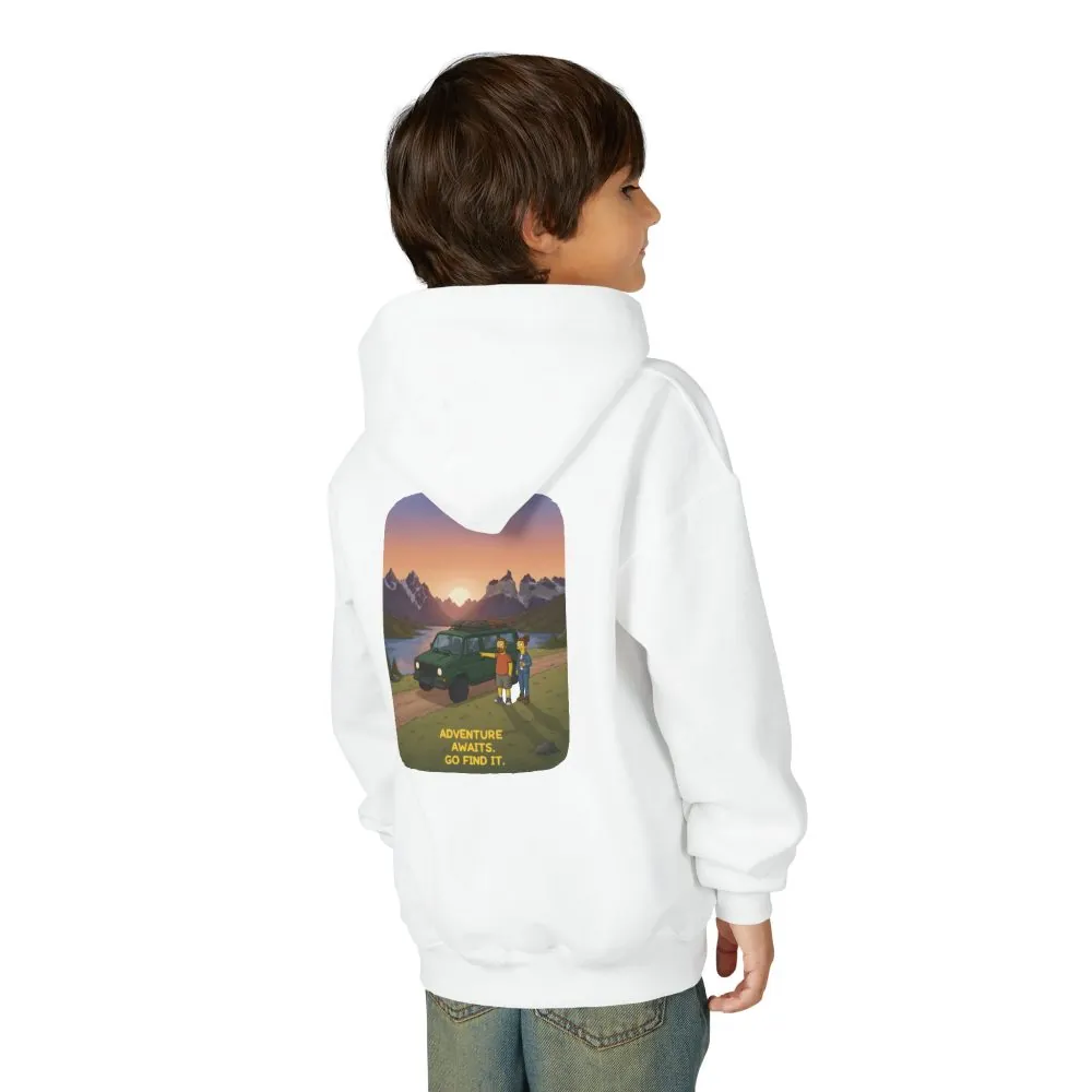 8502862973926187668_2048.jpeg Youth Hoodie(Gildan) – "Adventure Awaits-Go Find It" (Design Sitcom-Line)
