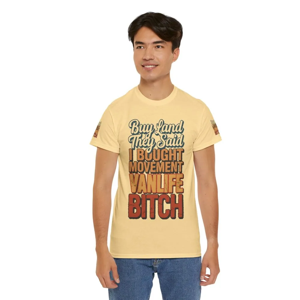 8540091355836648788_2048.jpeg Unisex Heavy Cotton Tee — "Buy Land They Said" Design F**K-Line