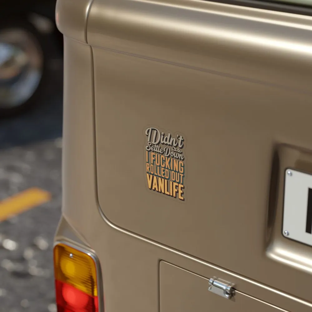 Transparent Outdoor Stickers – "Dind´t Settle Down" Design F**K-Line