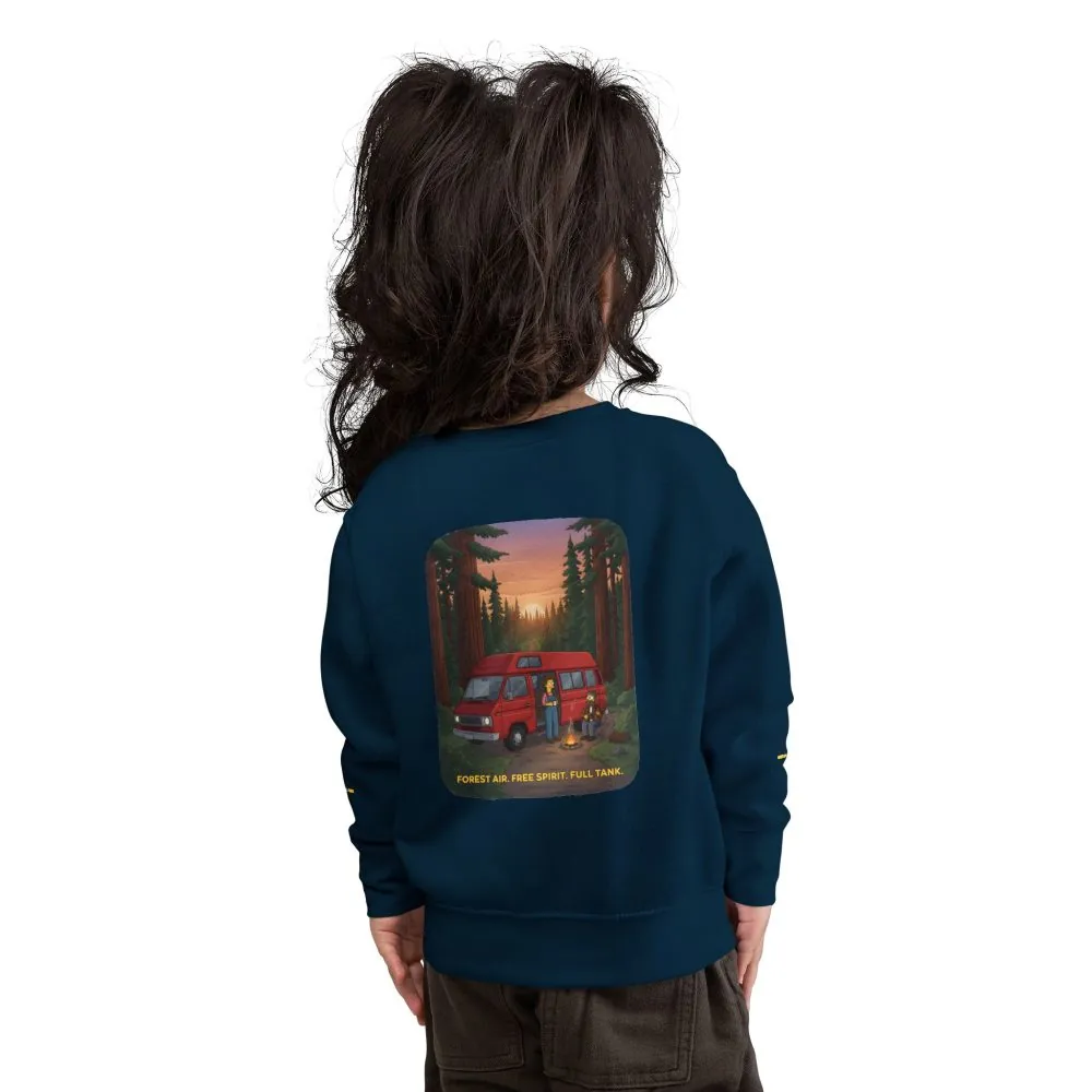 8566764762994541236_2048.jpeg Toddler Sweatshirt - "Forest Air Free Spirit Full Tank" (Design Sitcom-Line)
