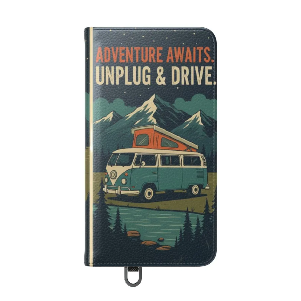 Flip Phone Case — "Fuel Your Journey, Not the Wifi" Wallet Cover