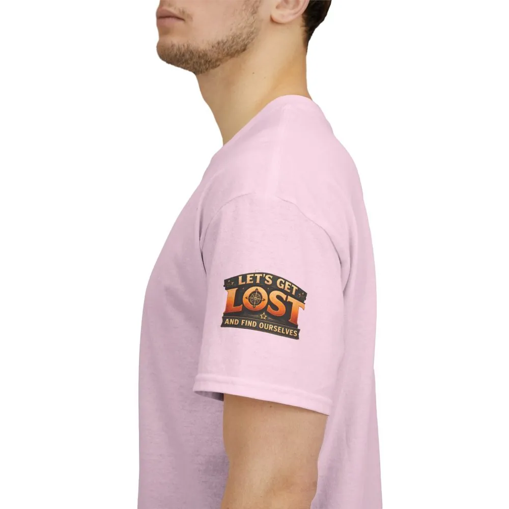 Unisex Heavy Cotton Tee — "Let´s Get Lost And Found Ourselfs" Design Scenic-Line