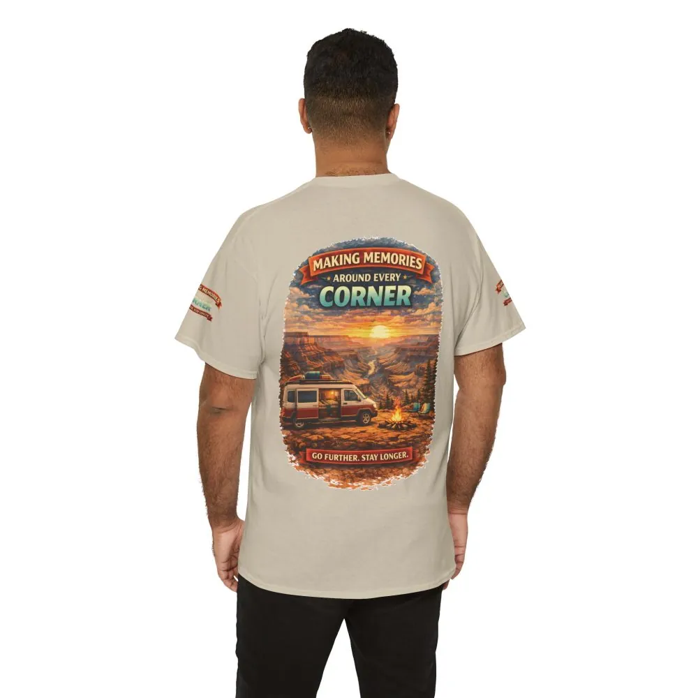 Unisex Heavy Cotton Tee — "Making Memories" Design Scenic-Line