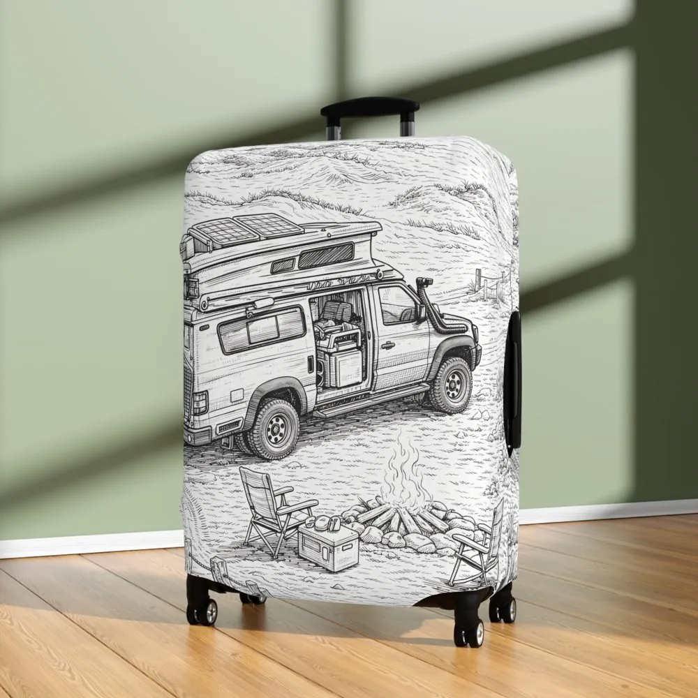8592613480611173651_2048.jpeg Luggage Cover — Adventure Camper Sketch Travel Suitcase