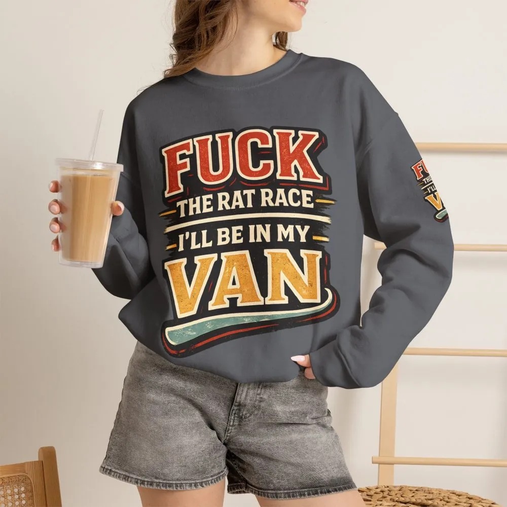 8596332537483877410_2048.jpeg Unisex Heavy Blend™ Crewneck Sweatshirt — "Fuck The Rat Race" Design F**K-Line