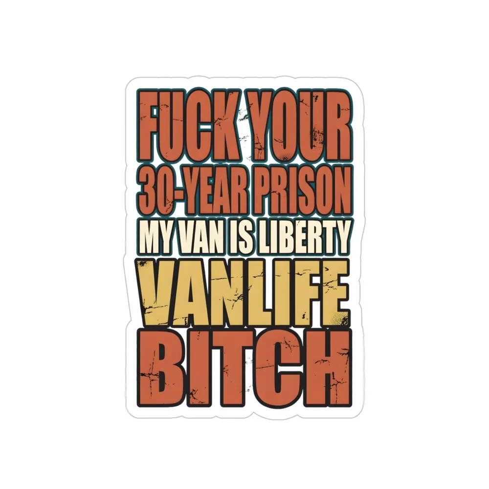 Transparent Outdoor Stickers – "Fuck Your 30 Year" Design F**K-Line