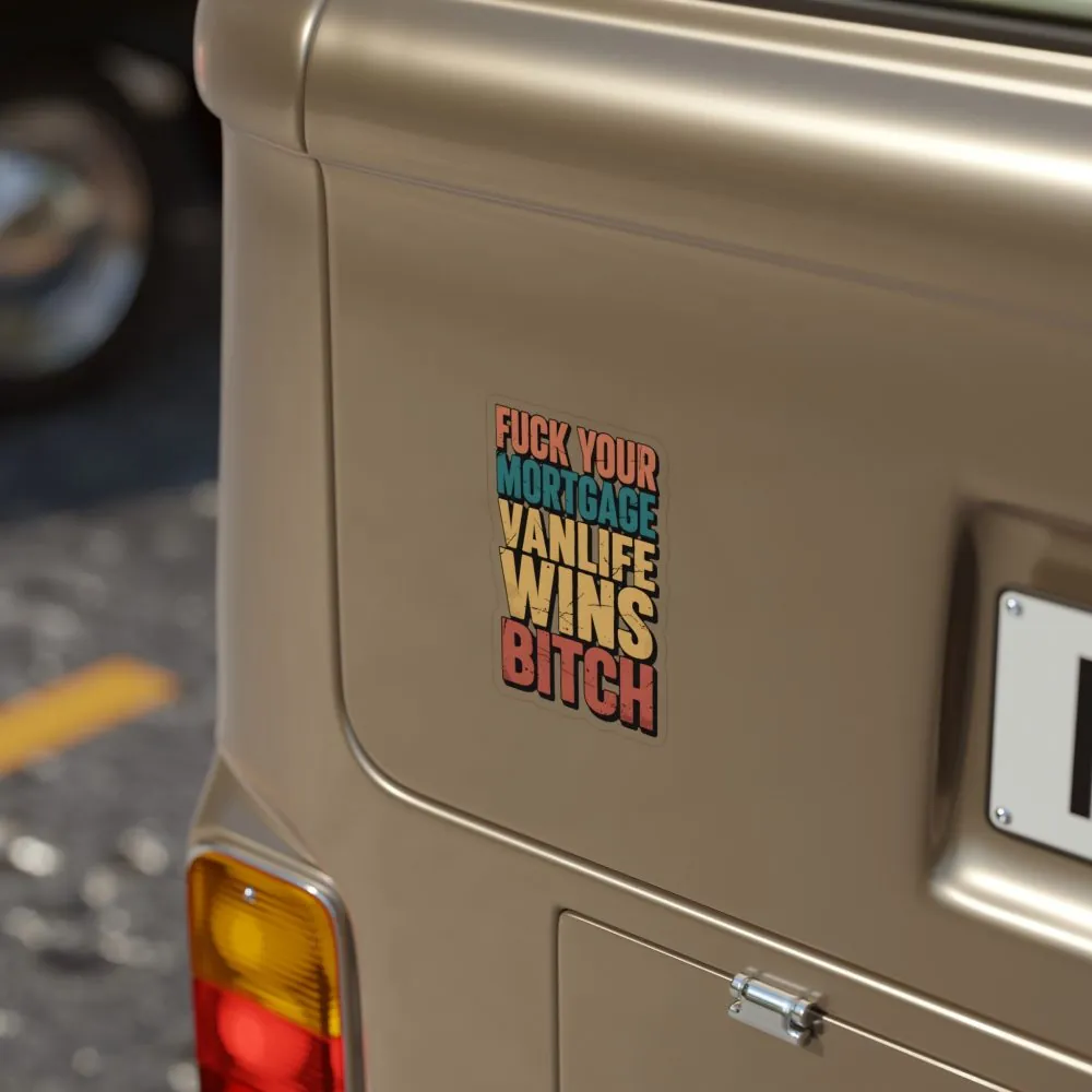 Transparent Outdoor Stickers – "Fuck Your Mortgage" Design F**K-Line