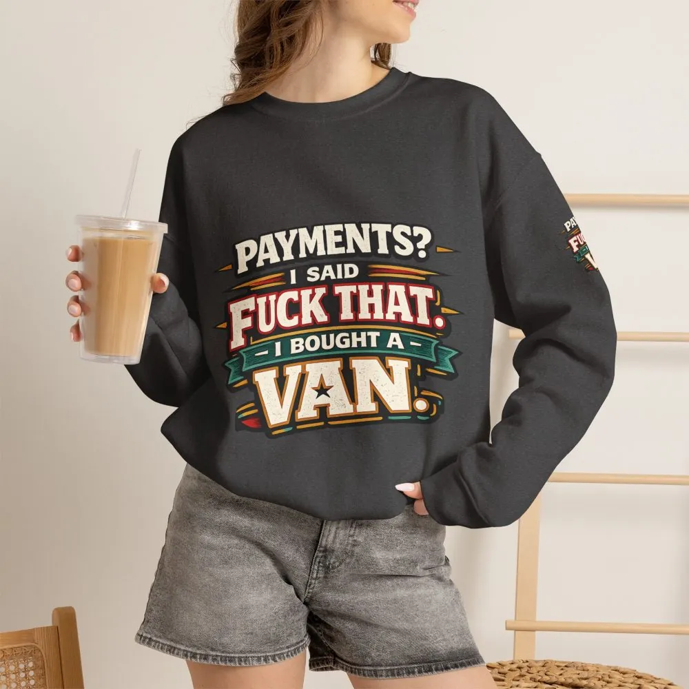 865710945036250880_2048.jpeg Unisex Heavy Blend™ Crewneck Sweatshirt — "Payments?I Said" Design F**K-Line