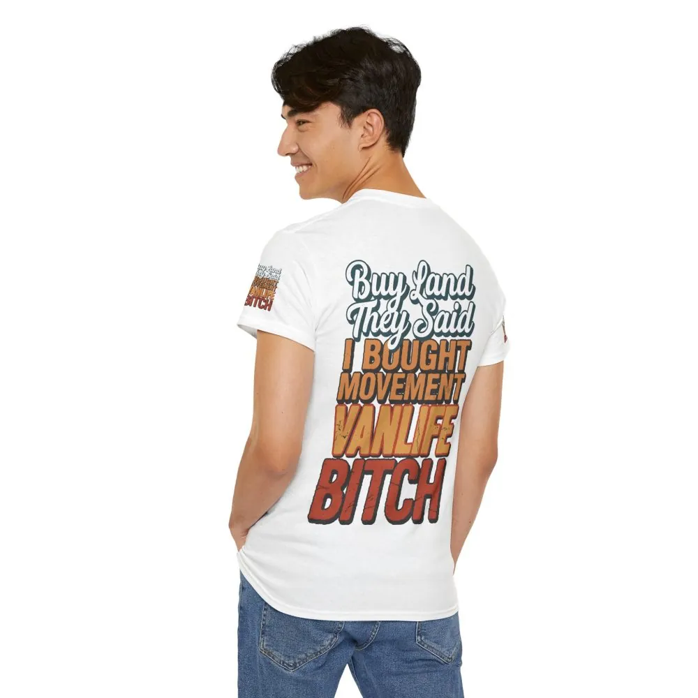 8658844180276940276_2048.jpeg Unisex Heavy Cotton Tee — "Buy Land They Said" Design F**K-Line