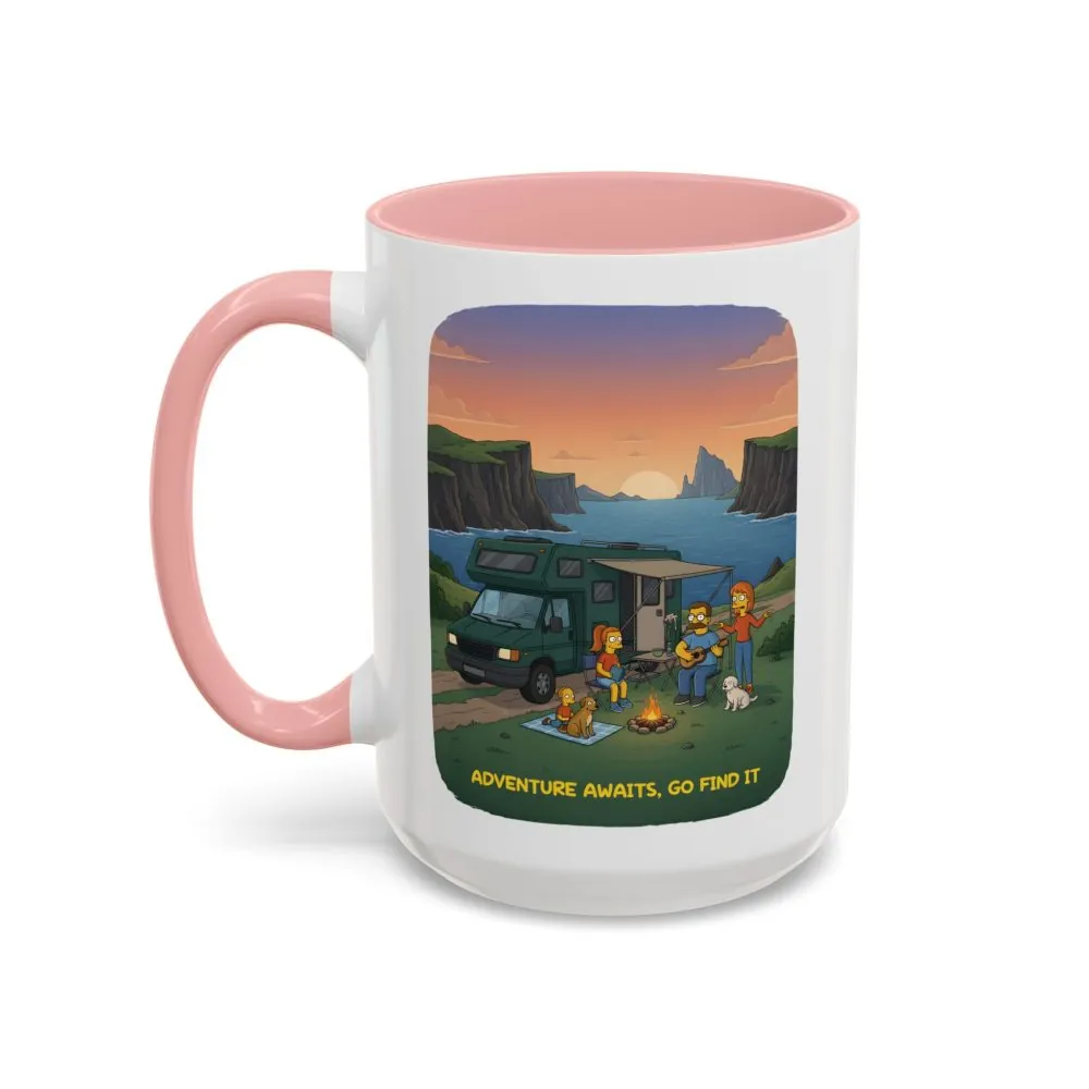 8706062911860556628_2048.jpeg Accent Coffee Mug (11, 15oz) — "Adventure Awaits-Go Find It"" Design Sitcom-Line
