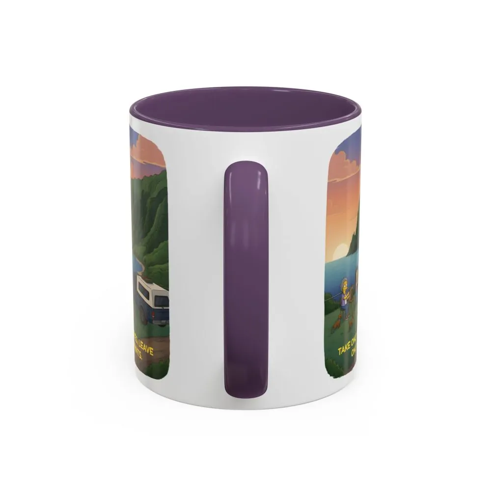 8708611787306282000_2048.jpeg Accent Coffee Mug (11, 15oz) — "Take Only Memories-Leave Only Footprints" Design Sitcom-Line