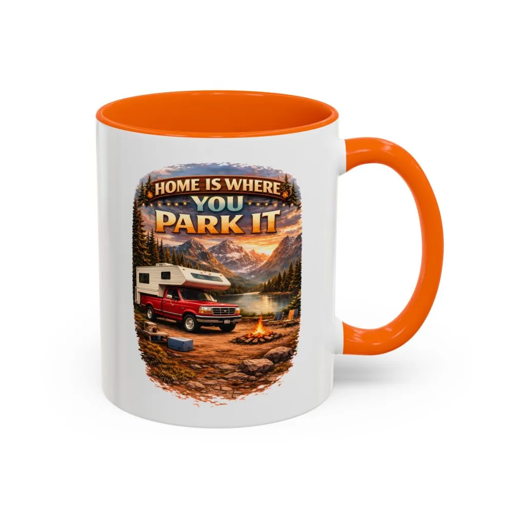 8714914485341695493_2048.jpeg Accent Coffee Mug (11, 15oz) — "Home Is Where You Park It" Design Scenic-Line