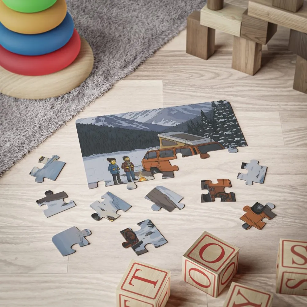 8762922478620866774_2048.jpeg Kids' 30‑Piece Camping Puzzle — Winter Camper Van Scene