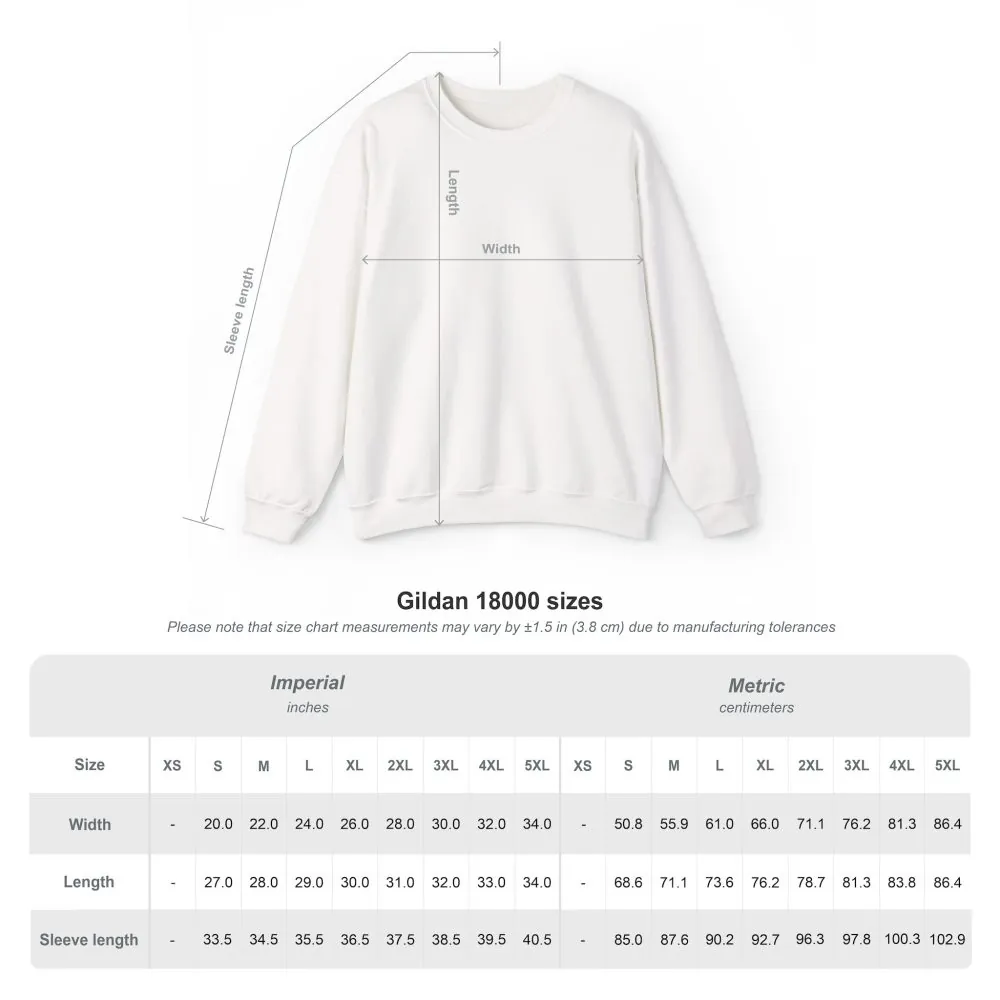 Unisex Heavy Blend™ Crewneck Sweatshirt — "Live Every Day InFull Color" Design Cubic-Line