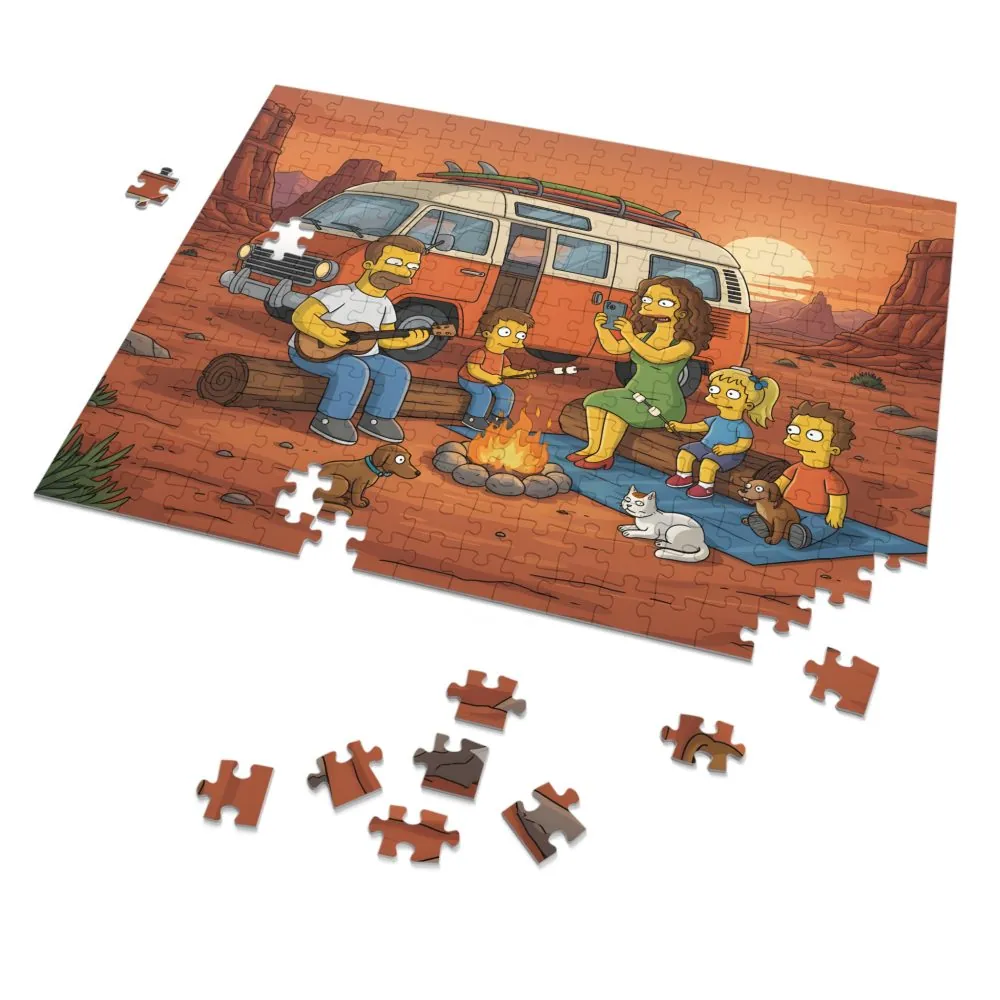 Jigsaw Puzzle with Tin — Sunset Van Adventure