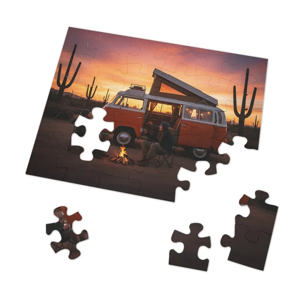Jigsaw Puzzle with — Campervan Sunset Jigsaw