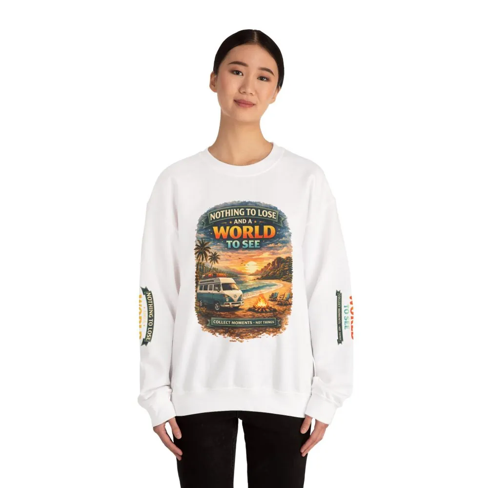 Unisex Heavy Blend™ Crewneck Sweatshirt — "Nothing To Lose" Design Scenic-Line