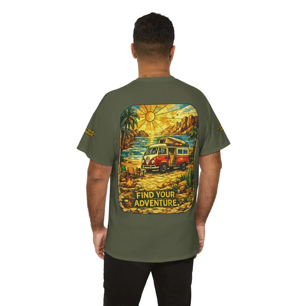 8826876757765567652_2048.jpeg Unisex Heavy Cotton Tee — "Find Your Adventure" Design Cubic-Line