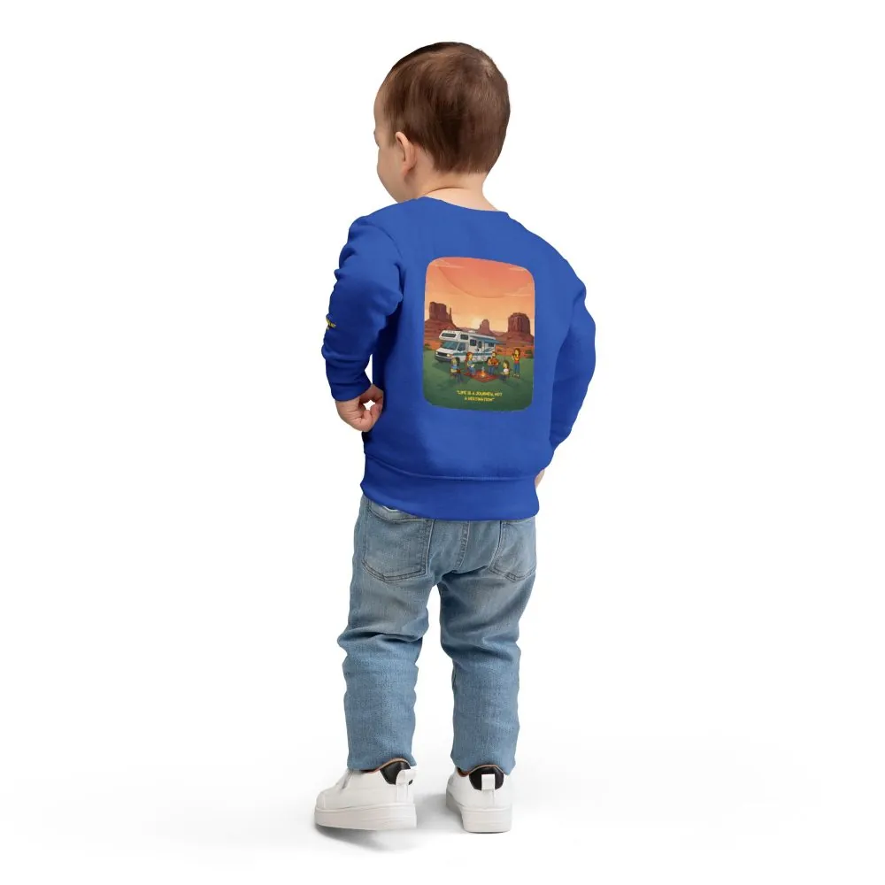 8827068395385964242_2048.jpeg Toddler Sweatshirt - "Life Is A Journey-Not A Destination" (Design Sitcom-Line)