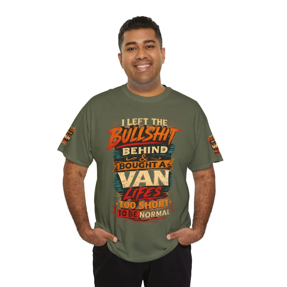 Unisex Heavy Cotton Tee — "I Left The Bullshit" Design F**K-Line