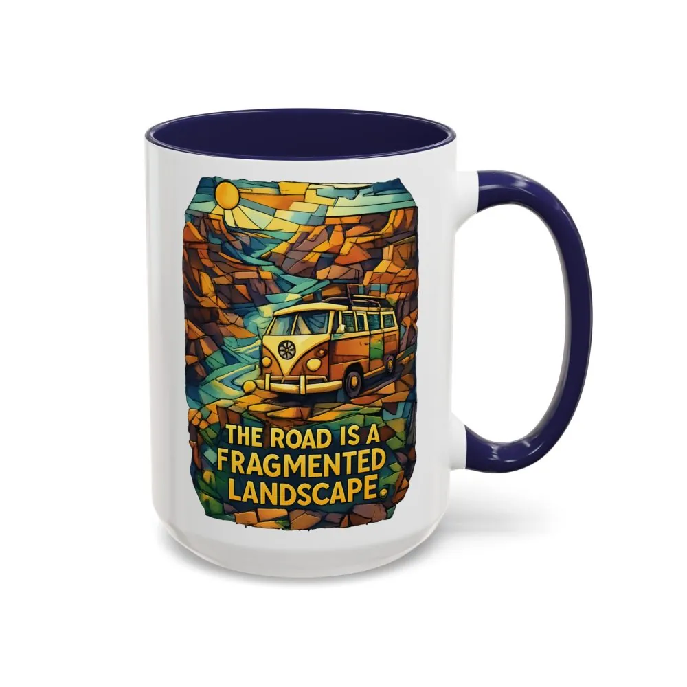 8867147181846486037_2048.jpeg Accent Coffee Mug (11, 15oz) — "The Road Is A Fragmented Landscape" Design Cubic-Line