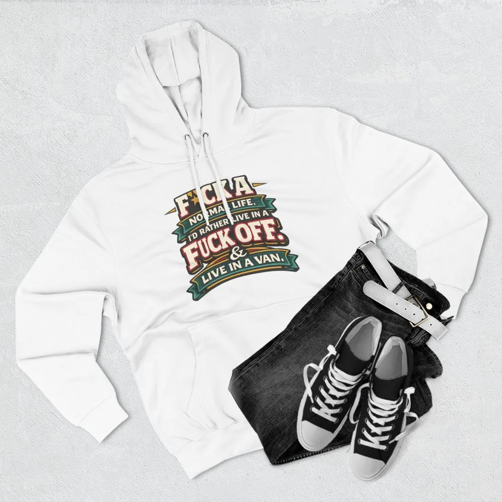 888081741209217342_2048.jpeg Three-Panel Fleece Hoodie - "Fuck A Normal Life" Design F**K-Line