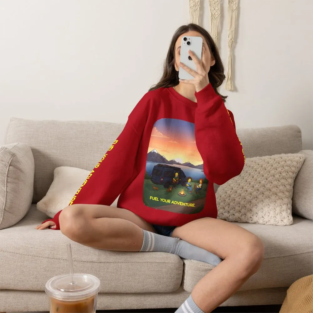 Unisex Heavy Blend™ Crewneck Sweatshirt — "Fuel Your Adventure" Design Sitcom-Line