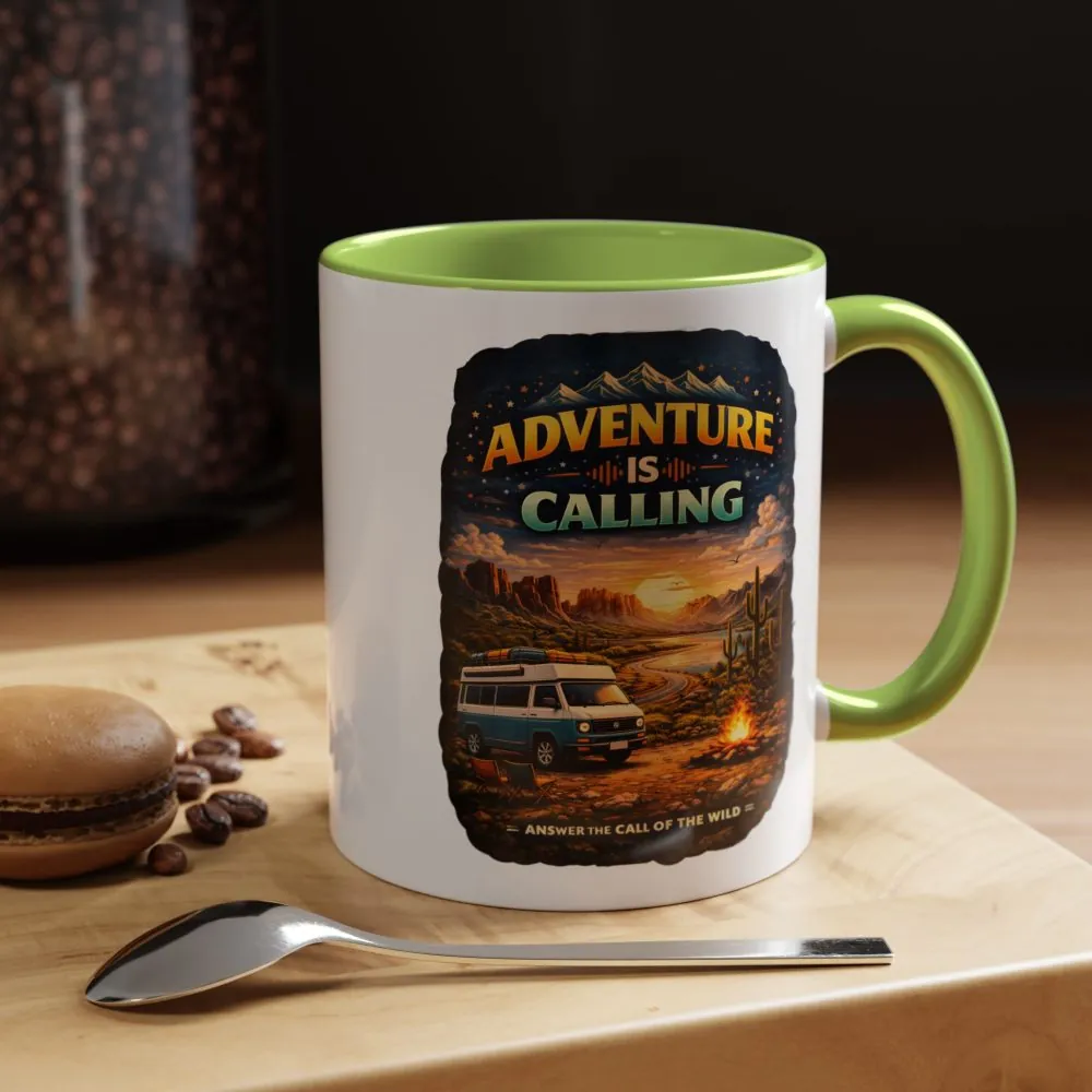 8887667229713001183_2048.jpeg Accent Coffee Mug (11, 15oz) — "Adventure Is Calling" Design Scenic-Line