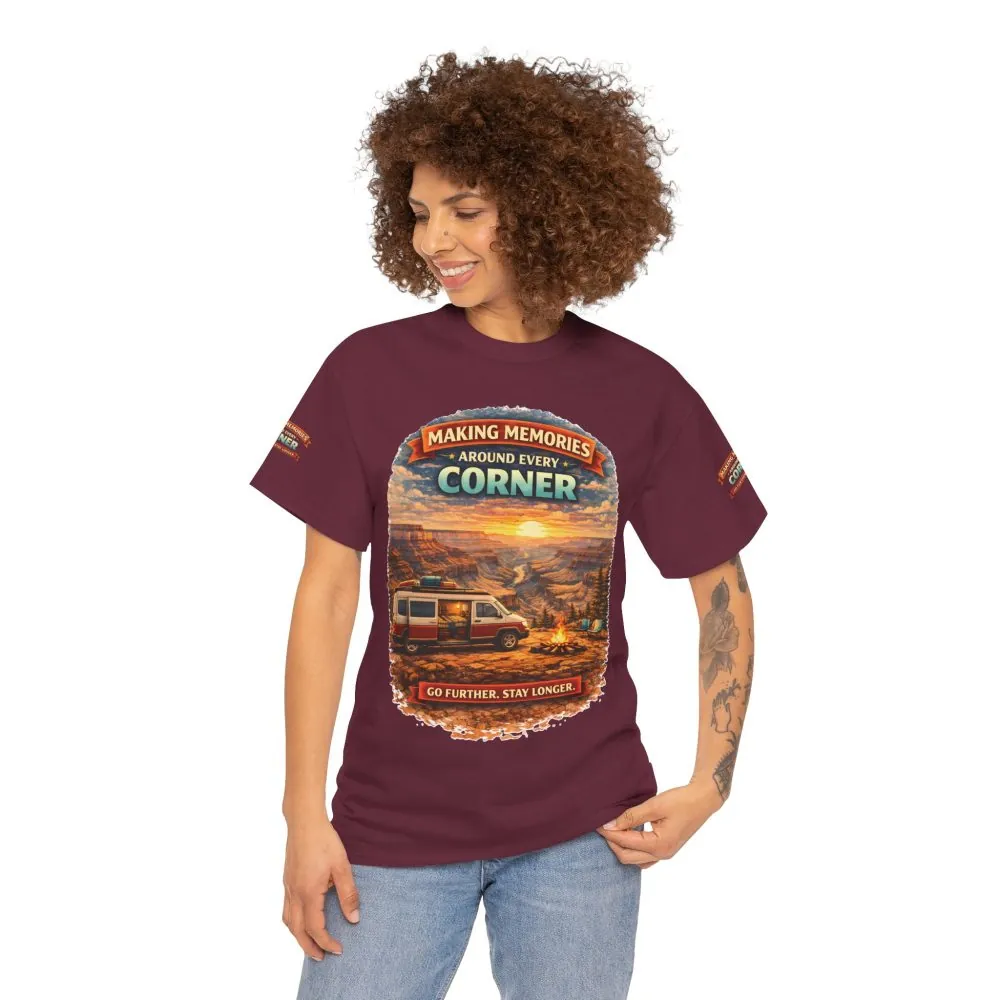 Unisex Heavy Cotton Tee — "Making Memories" Design Scenic-Line