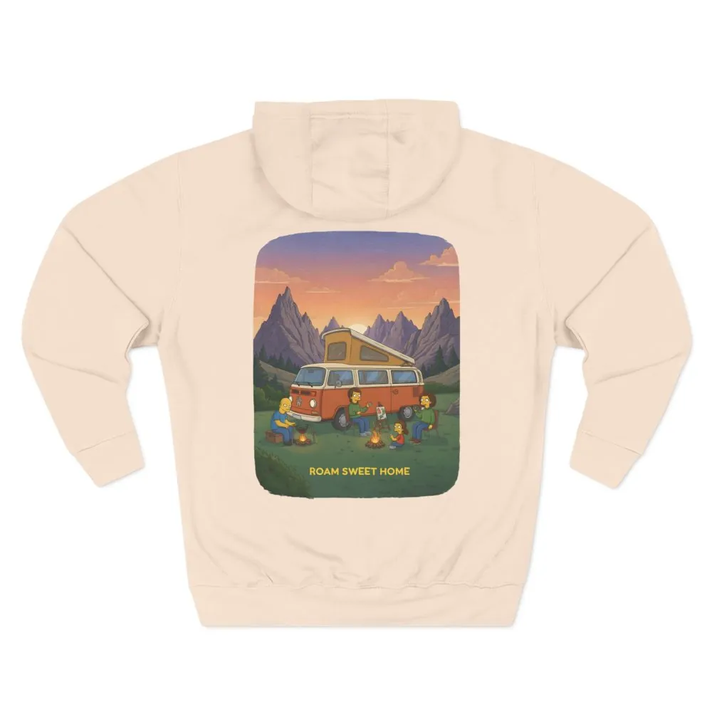 Three-Panel Fleece Hoodie - "Roam Sweet Home" Design Sitcom-Line