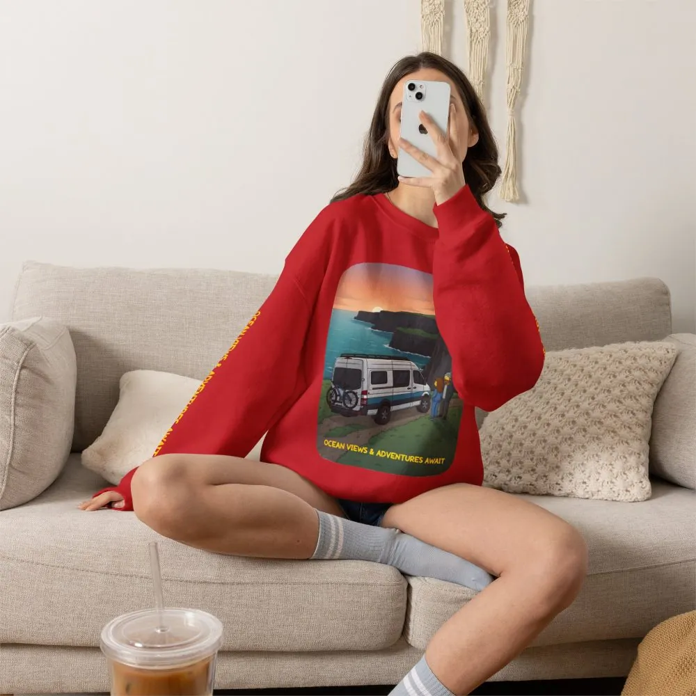 8933032933831025569_2048.jpeg Unisex Heavy Blend™ Crewneck Sweatshirt — "Ocean Views-Adventures Awaits" Design Sitcom-Line